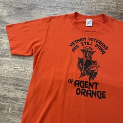 Vintage Agent Orange T-Shirt Size L Dioxin Vietnam War Pow Mia Single Stitch