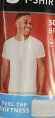 Hanes 3 pcs soft breathable lay flat collar tagless T-shirt white men Sz 2XL