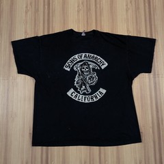 Sons of Anarchy California Black t-shirt tee Men’s Size XL Faded & Distressed