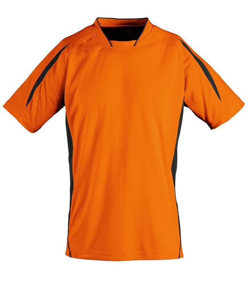 New Mens Sols 01638 Maracana Contrast performance T. Orange/Black XL. T7548.