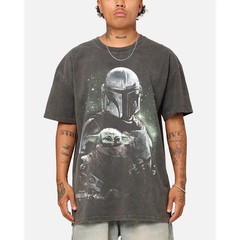 Star Wars The Mandalorian Heavyweight T-Shirt One Side , Graphic Tee T-Shirt