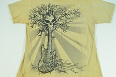 Guitar Tree Y2K Skull Large Rock Metal Band Style Shirt Guitarist AOP Graphic