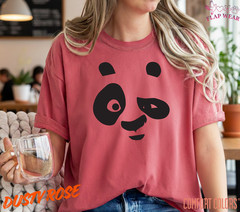 Unisex Cute Winking Panda Face T-Shirt – Minimalist Giant Panda Bear Graphic Tee