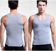 3Pcs Camiseta Sin Mangas De Algodón Para Hombres Chaleco Muscular Ropa Interior