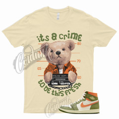 CRIME T Shirt for 1 High Celadon Sky J Light Olive Bright Mandarin Coconut Milk