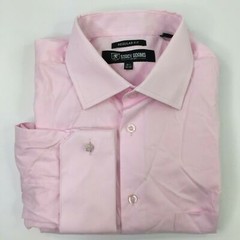 STACY ADAMS Mens 16.5 32″-33″ Sleeve Big-Tall Adjustable Collar Dress Shirt Pink
