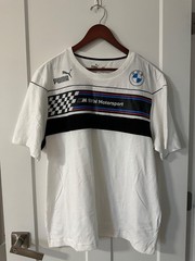 Puma BMW Motorsport White Logo Shirt Men’s XXL NEW with TAGS