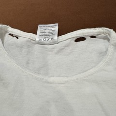Shaka Wear XL Heavyweight Art Sketch Graphic Tee Distressed Drop Shoulder White