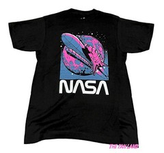 New NASA Space Explore Black Vintage Throwback Classic Mens T-Shirt