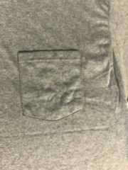 Hanes Comfortblend Pocket T-Shirt Gray Large