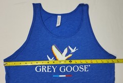 Grey Goose Vodka Men Blue Sleeveles Branded Tank Top Graphic Print Logo French M