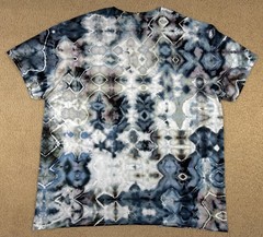 Handmade Ice Tie Dye T-Shirt 2XL Mens Womens Soft Cotton Black Grey Glitch