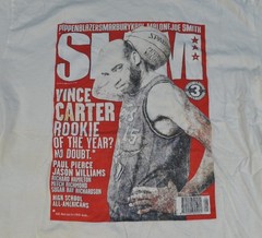 Vince Carter Slam Magazine Shirt Mitchell & Ness Large White #35 August 1999 99