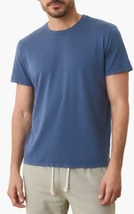 Marine Layer Absurdly Soft Signature Crew Neck Tee Heathered Blue Mens M/L