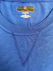 EUC Members Mark Adult Cotton Short Sleeve Crew Neck Solid Blue T Shirt Medium