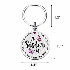 Sister Keychain Gift Mother’s Day Birthday Graduation Christmas Keepsake