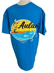 Disney Resort & Spa Ko Olina Aulani Hawaii Large Blue T-shirt Crew Neck Surfing