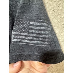 Buck Wear Mens Freedom Since 1776 American Flag Dog Graphic T-Shirt Gray MD