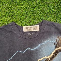 Electric Guitar Lightning Shirt M/L 21×27 Navy-Blue