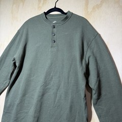 Work n’ Sport Thermal Waffle Knit Henley Long Sleeve Shirt LT Tall Olive Green