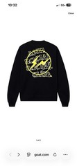 Brand New with Tags Anti Social Social Club X Fragment Yellow Bolt Crew Neck