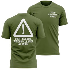 Professional Window Cleaner T Shirt Personalised Workwear Custom for Men Him …