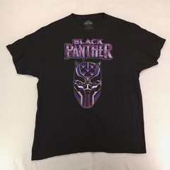 Marvel Black Panther Graphic Short Sleeve Casual Shirt Mens Size XL Black