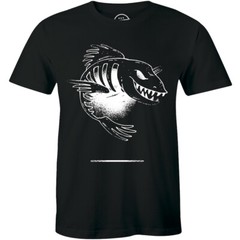 Scary Wild Evil Fish Skeleton Creepy Creature Men’s T-shirt Dad Gift Tee