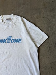 ONEITA Men’s XL Baby Blue Bank One Logo Graphic Crew Neck T-Shirt