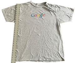 Vintage Google Search Logo T-Shirt Large Gray Organic Cotton econscious Promo