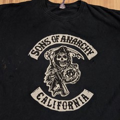 Sons of Anarchy California Black t-shirt tee Men’s Size XL Faded & Distressed