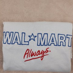 Vintage Anvil Shirt Mens XL Tee Walmart Embroidered 90s Y2K Baby Blue Preshrunk