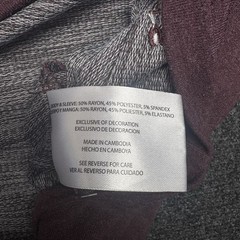 Orvis Mens Large L Raglan Baseball Shirt Long Sleeve Crew Neck Burgundy Black