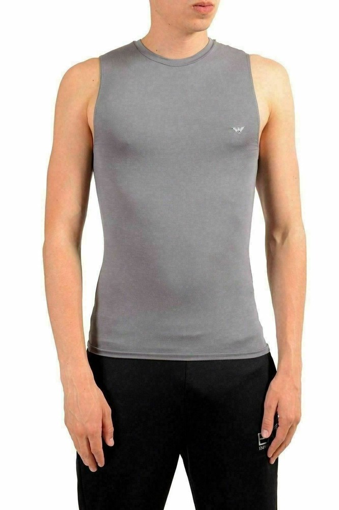 Emporio Armani “Underwear” Men’s Gray Stretch Tank Top US S/M IT 48