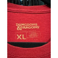 Dungeons & Dragons T-Shirt Mens XL Red Gold Dwarf Sprue Kit Graphic Tee D&D RPG