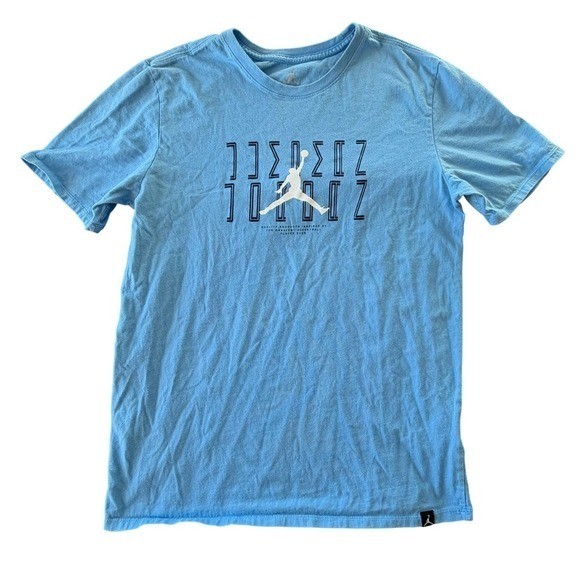 Jordan Jumpman Graphic Tee Mens M Blue Streetwear Basketball Urban Hip Hop Y2K