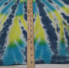 New Tie Dye Men’s T-Shirt Yellow Blue Adult Small Multicolor Summer Spider