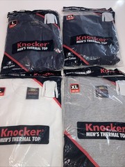 Knocker Thermal Shirts MenCrew Top, Mid Weight , undershirt💯%Cotton,M-2X