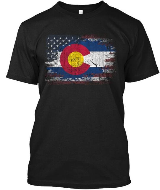 Colorado Usa – C T-Shirt Made in the USA Size S to 5XL