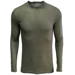 Zonbailon men’s T-shirt solid color crew neck bottoming shirt long sleeve