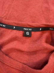 Public Rec Shirt Mens S Long Sleeve Orange Stretch