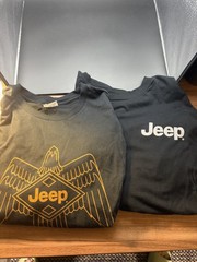 2 JEEP T-Shirts 2XL. JEDCO Men’s 100% Cotton Black and Graphic Print & Ring Spun