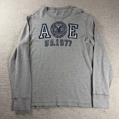 American Eagle Outfitters Long Sleeve Thermal Knit Shirt Gray Men’s Size XXL