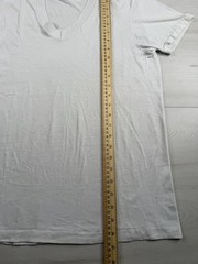 Vtg JC Penney Paper Thin T-Shirt Burnout Work WIP Distressed V Neck 70s 80s S/M