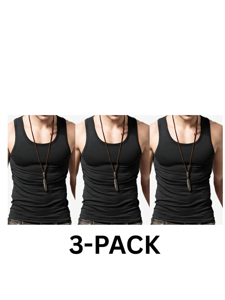 3-Pack Mens Tank Top L-4XL 100% Cotton Wife Beater Gym Summer