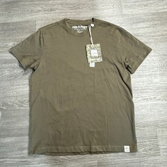 Free Planet Mens Relaxed Fit Cotton T-Shirt Crocodile Green Brown S FT9KE87CRC