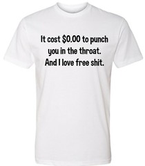 Humorous Rude Sarcastic Graphic Novelty Offensive Funny T Shirt Throat Punch Tee