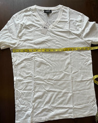 Express Men’s White Cotton Basic T Shirt V- Neck Short Sleeve Size S ST30