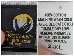 Vintage 90s Venetian Las Vegas Shirt 2XL Single Stitch Texture Casino Resort USA