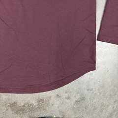 Bylt T Shirt Mens Large Burgandy Drop Cut Long Sleeve Stretch Preowned